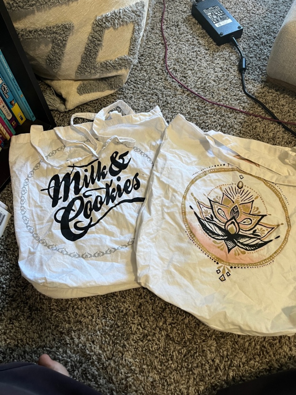 DUO Cotton On White Canvas Totes